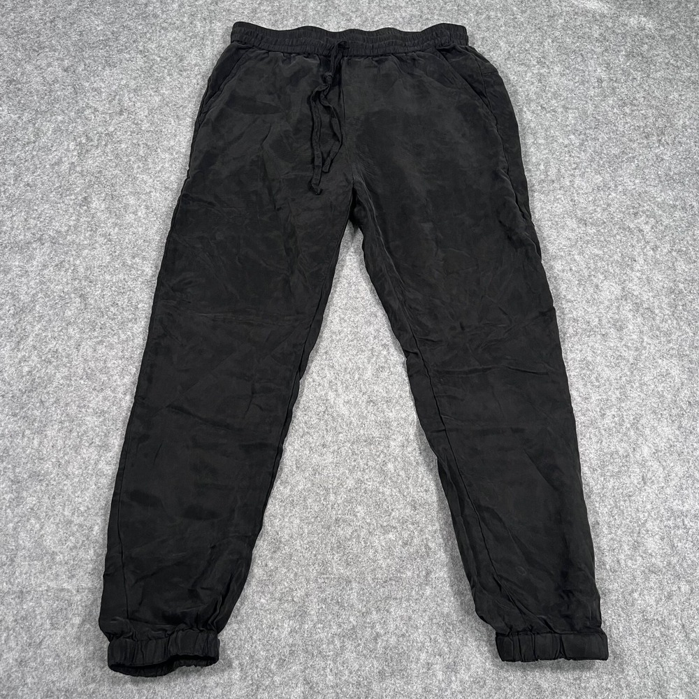 Johnny Was Black Cupra Alice Tie Waist Jogger Cropped‎ Pants Women's Size XS